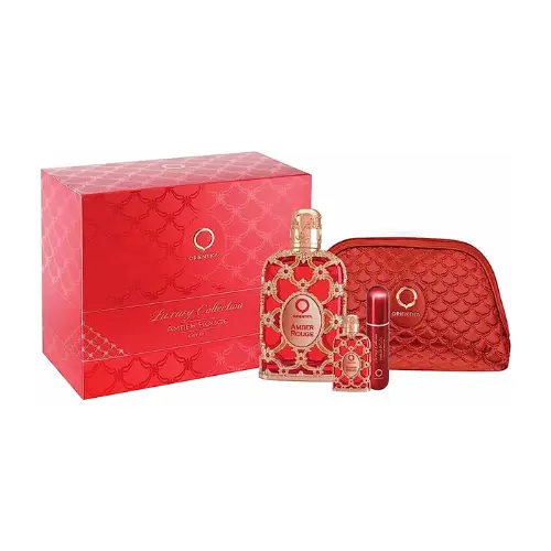 Amber Rouge Orientica – Estuche Exclusivo 4 Pzs | Colección Premium Orientica Loweelo